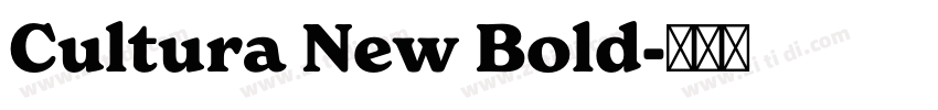 Cultura New Bold字体转换